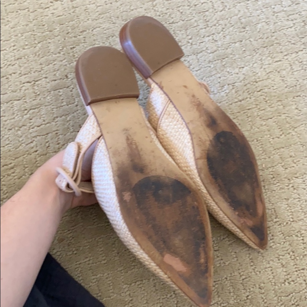 Something Navy Rattan Flats - Picture 2 of 3